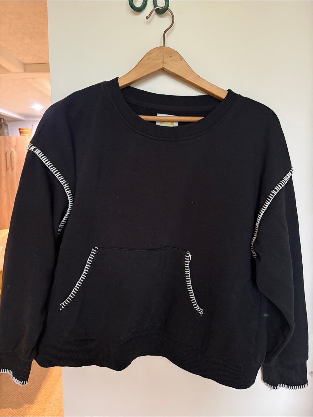 C&C California Black Contrast Stitch Sweatshirt – Size L